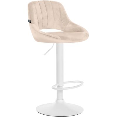 Taburete de bar de terciopelo Milet CLP - Altura ajustable, giro 360°, soporta 120kg Taburete de bar de terciopelo Milet CLP - Altura ajustable, giro 360°, soporta 120kg