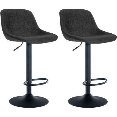 CLP - Set di 2 sgabelli da bar Loft Tela Nera - Sgabelli da Bar CLP - Set di 2 sgabelli da bar Loft Tela Nera - Sgabelli da Bar