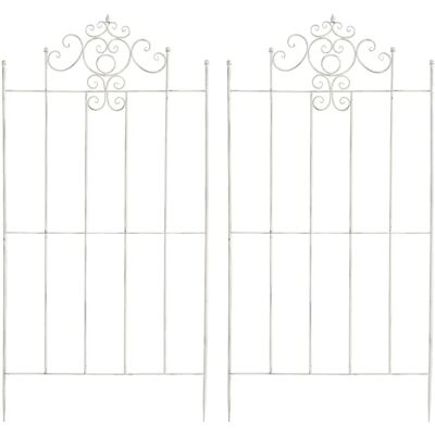 Set de 2 enrejados para plantas CLP - Soporte rústico de metal para plantas trepadoras Set de 2 enrejados para plantas CLP - Soporte rústico de metal para plantas trepadoras