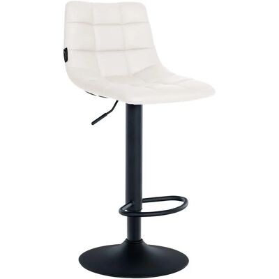 Sgabello da bar CLP Jerry regolabile girevole in similpelle nero bianco Sgabello da bar CLP Jerry regolabile girevole in similpelle nero bianco
