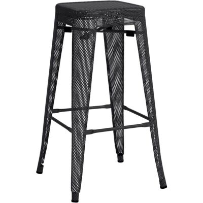 CLP Fletcher Taburete de Bar de Metal Negro - Tipo de Barra CLP Fletcher Taburete de Bar de Metal Negro - Tipo de Barra