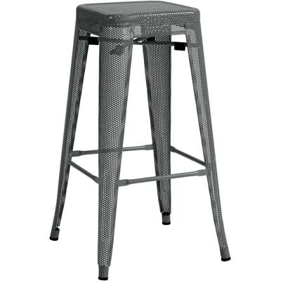 Taburete de bar Fletcher gris CLP 43x43x77 cm - Taburete Taburete de bar Fletcher gris CLP 43x43x77 cm - Taburete
