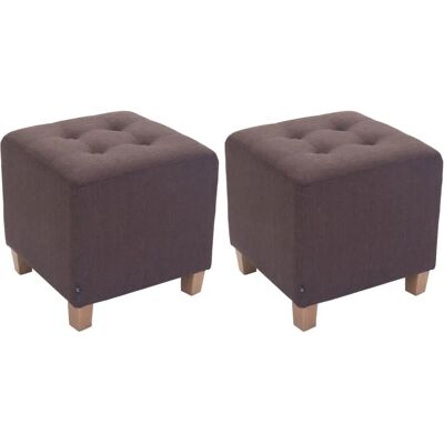 Conjunto de 2 Taburetes Cúbicos Modernos Marrón - Asientos Conjunto de 2 Taburetes Cúbicos Modernos Marrón - Asientos