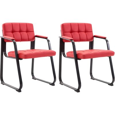Set de 2 Sillas de Conferencia CLP - Rojo Set de 2 Sillas de Conferencia CLP - Rojo