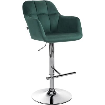 Taburete de Bar CLP Natoma Terciopelo Verde 59x57x97cm - Bar Stool Taburete de Bar CLP Natoma Terciopelo Verde 59x57x97cm - Bar Stool