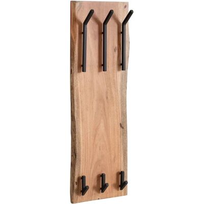 Wohnling Akazie Wandgarderobe - 6 Haken - 35x100cm Wohnling Akazie Wandgarderobe - 6 Haken - 35x100cm
