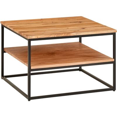 Wohnling Couchtisch 60x60x41 cm Massivholz Metall mit Stauraum Wohnling Couchtisch 60x60x41 cm Massivholz Metall mit Stauraum