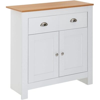 Fehér Sideboard Wohnling 2 Fiókkal - Modern 79x81 cm Tárolóbútor Fehér Sideboard Wohnling 2 Fiókkal - Modern 79x81 cm Tárolóbútor