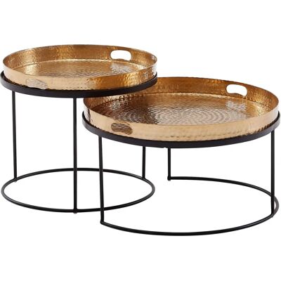 Wohnling Gold/Schwarz Couchtisch-Set - Modernes Handgefertigtes Design Wohnling Gold/Schwarz Couchtisch-Set - Modernes Handgefertigtes Design