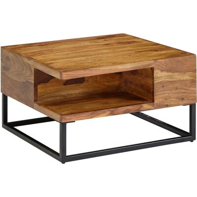 Wohnling Sheesham Massief Houten Salontafel - Rechthoekige woonkamer meubel Wohnling Sheesham Massief Houten Salontafel - Rechthoekige woonkamer meubel