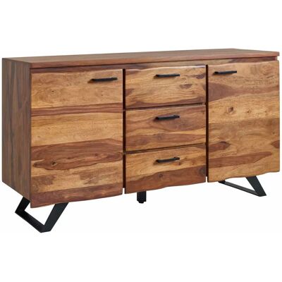 Wohnling Sheesham Sideboard - 3 Fächer - 145x45x82cm - Modernes Möbel Wohnling Sheesham Sideboard - 3 Fächer - 145x45x82cm - Modernes Möbel