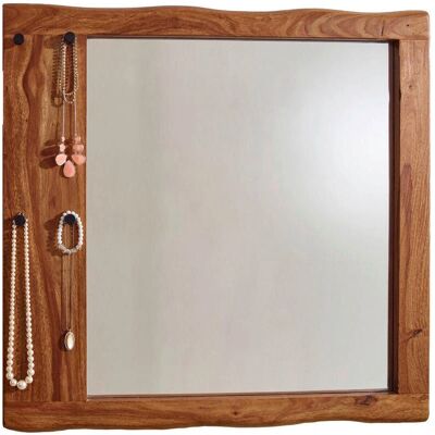 Wohnling Sheesham Wandspiegel 80x80 - Modernes Design Wohnling Sheesham Wandspiegel 80x80 - Modernes Design