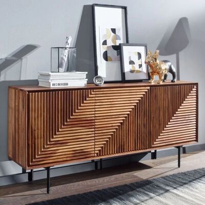 Moderne bruine/zwart dressoir 148x72x40 cm Moderne bruine/zwart dressoir 148x72x40 cm