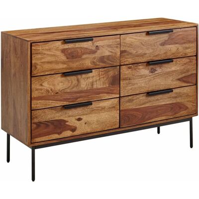 Wohnling Sheesham 117x80x42cm Moderne Kommode Wohnling Sheesham 117x80x42cm Moderne Kommode