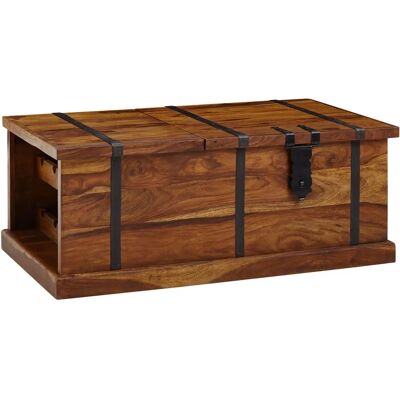 Wohnling Dunkelbrauner Sheesham Couchtisch - Beistelltisch Wohnling Dunkelbrauner Sheesham Couchtisch - Beistelltisch