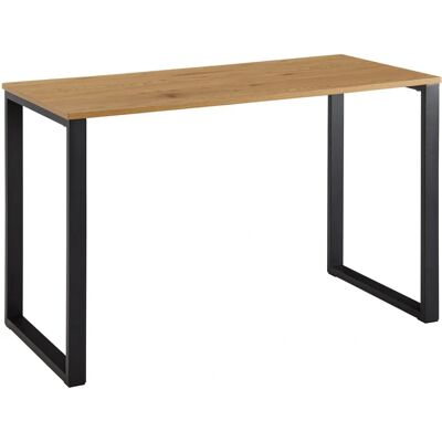 Wohnling Schreibtisch - Rechteckiger U-förmiger Schwarz Metallrahmen - Tisch Wohnling Schreibtisch - Rechteckiger U-förmiger Schwarz Metallrahmen - Tisch
