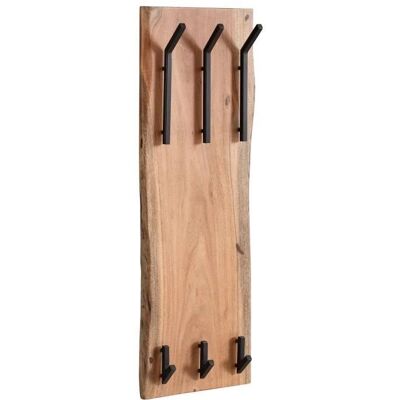 FineBuy Design Akazie Massivholz Metall Wandgarderobe - 35,5x100x11 cm FineBuy Design Akazie Massivholz Metall Wandgarderobe - 35,5x100x11 cm