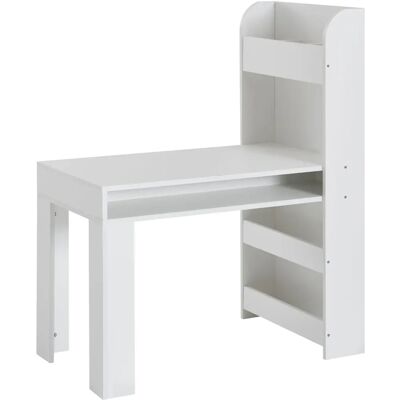 FineBuy Kinderschreibtisch Weiß 90x50x110 cm Moderner Kindertisch mit Stauraum FineBuy Kinderschreibtisch Weiß 90x50x110 cm Moderner Kindertisch mit Stauraum