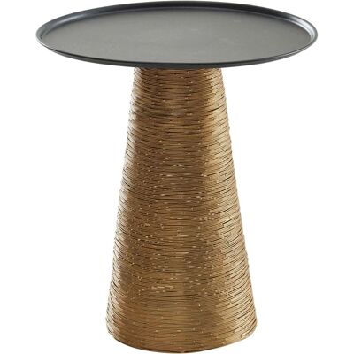 WOHNLING Beistelltisch - 40x40x45cm Schwarz Gold WOHNLING Beistelltisch - 40x40x45cm Schwarz Gold