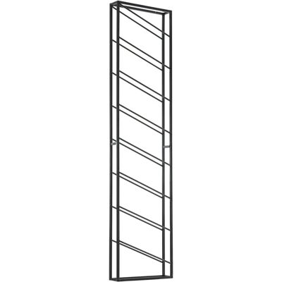 Wohnling Schwarz Wandweinregal 36x150x8 cm - Flaschenregal Wohnling Schwarz Wandweinregal 36x150x8 cm - Flaschenregal