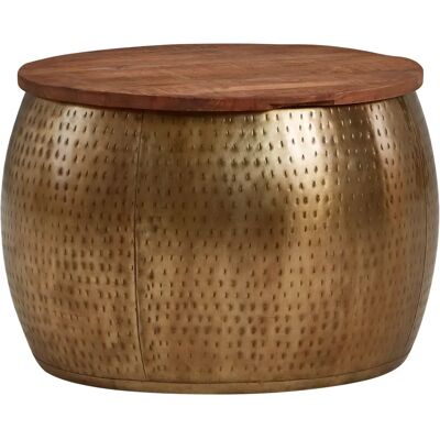 Wohnling Mango Massivholz Couchtisch - Gold - 60x60x40 cm Wohnling Mango Massivholz Couchtisch - Gold - 60x60x40 cm