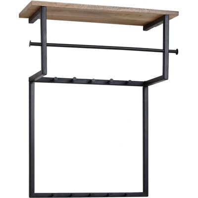 FineBuy Mangoholz Wandgarderobe - 10 kg Max Belastung FineBuy Mangoholz Wandgarderobe - 10 kg Max Belastung