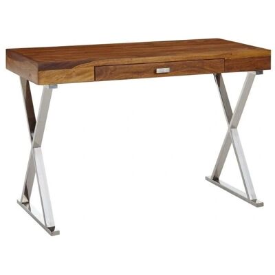 FineBuy - 120x55x78 cm Sheesham Massif / Métal - Bureau design avec tiroir - HomeOffice Bureau ordinateur - Publicité FineBuy - 120x55x78 cm Sheesham Massif / Métal - Bureau design avec tiroir - HomeOffice Bureau ordinateur - Publicité