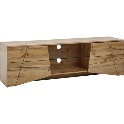FineBuy - Lowboard 160x50x40 Braun Eiche-Dekor - TV-Konsole FineBuy - Lowboard 160x50x40 Braun Eiche-Dekor - TV-Konsole