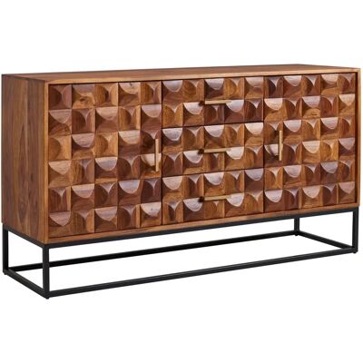 FineBuy Sheesham Braun Sideboard - Kommode FineBuy Sheesham Braun Sideboard - Kommode