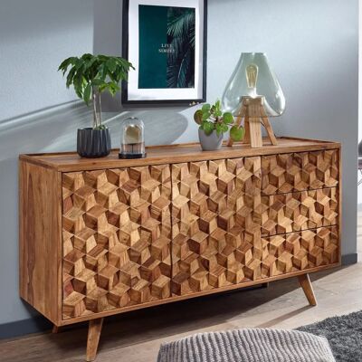 FineBuy Sheesham Sideboard - Moderner Stauraumschrank FineBuy Sheesham Sideboard - Moderner Stauraumschrank