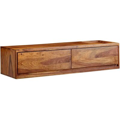 FineBuy Wandhängend Sheesham Massivholz Lowboard - TV-Schrank - Modernes Design FineBuy Wandhängend Sheesham Massivholz Lowboard - TV-Schrank - Modernes Design