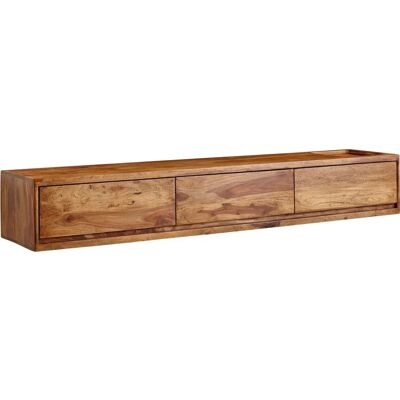 FineBuy Wandhängendes Sheesham TV-Board - 160x25x35 cm - Braun - Fernsehtisch FineBuy Wandhängendes Sheesham TV-Board - 160x25x35 cm - Braun - Fernsehtisch