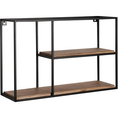 Wohnling Wandregal - Mango Holz Metall Industrie 60x40x18cm Wohnling Wandregal - Mango Holz Metall Industrie 60x40x18cm