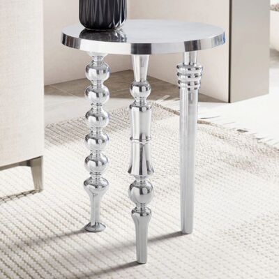 Wohnling Silber Aluminium Beistelltisch - Beistelltisch Wohnling Silber Aluminium Beistelltisch - Beistelltisch