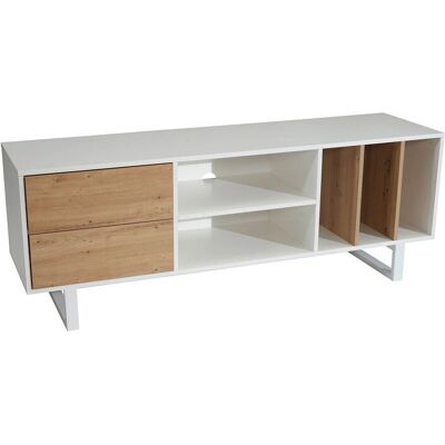 Wohnling Fehér tölgy TV-szekrény - Modern 150x55x40 cm Wohnling Fehér tölgy TV-szekrény - Modern 150x55x40 cm