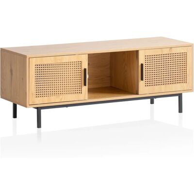 Brand Modell - Eiche-Dekor mit Wiener Geflecht - 120x45,5x40 Cm - TV Möbel Brand Modell - Eiche-Dekor mit Wiener Geflecht - 120x45,5x40 Cm - TV Möbel