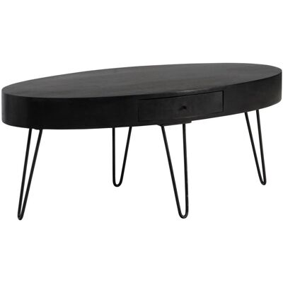 Wohnling Mango Massivholz Couchtisch - Modernes Oval Design - 100x50x40 cm Wohnling Mango Massivholz Couchtisch - Modernes Oval Design - 100x50x40 cm