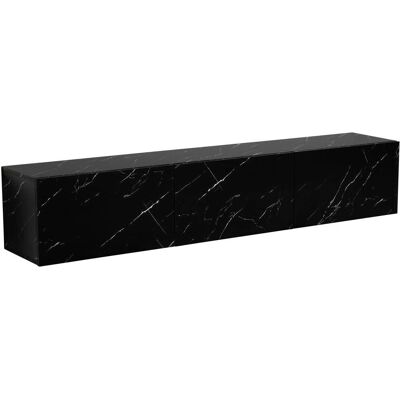 Wohnling Schwarzer Marmor-Optik Hängender TV-Schrank - 160x30x30 cm Wohnling Schwarzer Marmor-Optik Hängender TV-Schrank - 160x30x30 cm