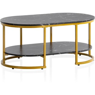 Livetastic Hochglanz Schwarzer Couchtisch - Moderner Stil Livetastic Hochglanz Schwarzer Couchtisch - Moderner Stil