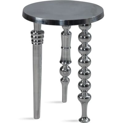 FineBuy Aluminium Beistelltisch - Rund, Modern, 44x44x63 cm FineBuy Aluminium Beistelltisch - Rund, Modern, 44x44x63 cm