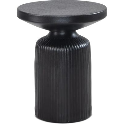 FineBuy Beistelltisch - Richard - Hammerschlag, Lamellen, 40x40x50cm - Beistelltisch FineBuy Beistelltisch - Richard - Hammerschlag, Lamellen, 40x40x50cm - Beistelltisch