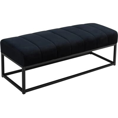 Wohnling Samt Schwarz Sitzbank - Modernes Design, 108x40x40 cm Wohnling Samt Schwarz Sitzbank - Modernes Design, 108x40x40 cm