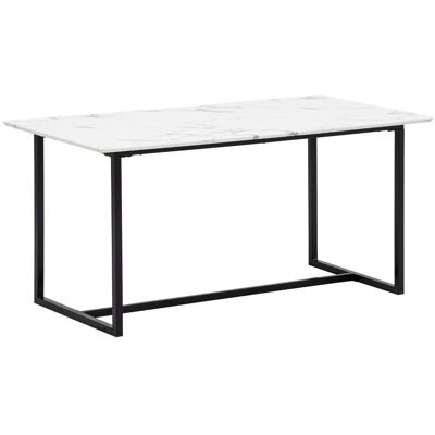 Wohnling Weißer Esszimmertisch in Marmor-Optik - 120x60x76 cm Wohnling Weißer Esszimmertisch in Marmor-Optik - 120x60x76 cm