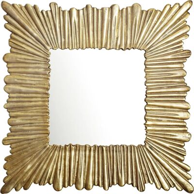 Skyport 75x75cm Gold Quadratischer Wandspiegel - Modernes Design Skyport 75x75cm Gold Quadratischer Wandspiegel - Modernes Design
