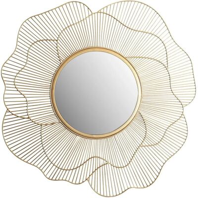 Skyport Rose 77cm Wandspiegel - Gold Kunstrahmen - Rund Blütenform Skyport Rose 77cm Wandspiegel - Gold Kunstrahmen - Rund Blütenform