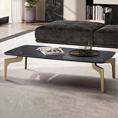 Wohnling Jina Couchtisch Schwarz Marmoroptik - Sofabord Wohnling Jina Couchtisch Schwarz Marmoroptik - Sofabord