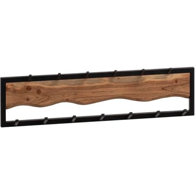 FineBuy Akazie Wandgarderobe - 13 Haken Modernes Design FineBuy Akazie Wandgarderobe - 13 Haken Modernes Design