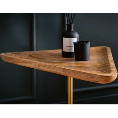 Wohnling - Mango Beistelltisch - Modernes Dreiecksdesign - 20 kg Wohnling - Mango Beistelltisch - Modernes Dreiecksdesign - 20 kg