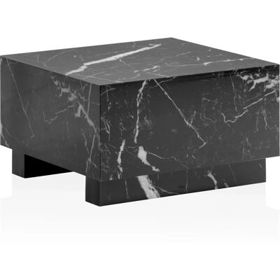 FineBuy Couchtisch MONOBLOC - Quadratisch 60x60cm, Schwarz, Hochglanz, Marmoroptik FineBuy Couchtisch MONOBLOC - Quadratisch 60x60cm, Schwarz, Hochglanz, Marmoroptik