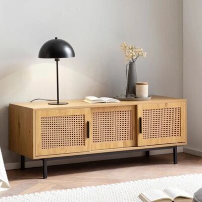 FineBuy Eiche Lowboard - TV-Kommode, Wiener Geflecht, 120x45.5x40cm FineBuy Eiche Lowboard - TV-Kommode, Wiener Geflecht, 120x45.5x40cm